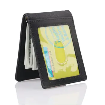 TRASSORY RFID Blocking Business Card Holder Caz Acoperire din Piele Clip de Bani Sim Card de Buzunar Portofelul