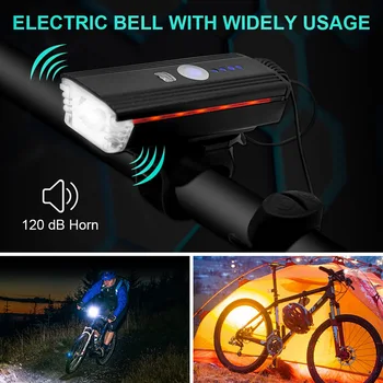 Față de bicicletă Lumină Roșie Streamer USB Reîncărcabilă Impermeabil Bicicleta Lanterna Noaptea de Avertizare Difuzor LED Ciclism Faruri