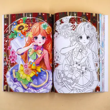 6 buc Graffiti Colorat Pentru Copii Copii Fata de Frumusete Princess Carte de Imagine Dezvolta inteligenta Scuti de Stres cărți de Desen
