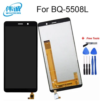 5.45 Inch Pentru Mobil BQ BQ-5508L Viitoare LTE BQ 5508 BQS 5508L LCD Display Cu Touch Screen Digitizer Culoare Negru Cu Instrumente Bandă