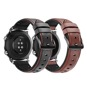 20mm 22mm Ceas Bandă de Piele Pentru Samsung Galaxy 3 2 Active Piele/Silicon Hibrid Curea de Ceas femei Bărbați Sweatproof Watchband