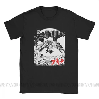 Unic Haos Akira T-Shirt pentru Barbati din Bumbac Tricouri Manga Kaneda Anime Japonez Neo Tokyo Maneca Scurta Idee de Cadou Topuri
