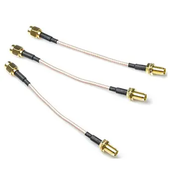 RP-SMA Cablu de Extensie, de sex Masculin la Feminin Piuliță Peretele de Sertizare RG316 Coaxial Adaptor(20cm,Pachet de 3)