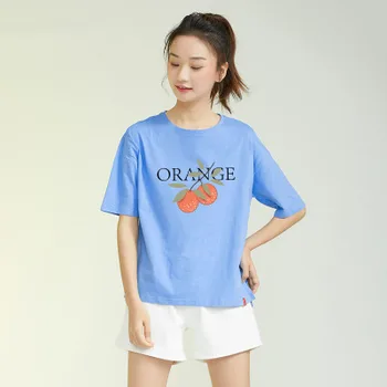 Femei pe scurt, tricou imprimat alfabetul model tricou 2020