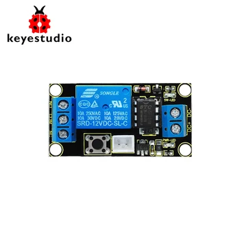 Keyestudio Butonul Controlate de Un singur Canal de 12V Releu Modulul Pentru Arduino (Negru și de Mediu-prietenos)