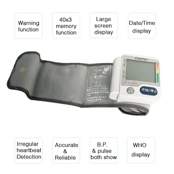 Onepro Încheietura Tensiunii Arteriale Monitor Manseta Tensiometru Digital Pulsul Rata de Bataie a Inimii Meter Dispozitiv de Ecran de Afișare LCD