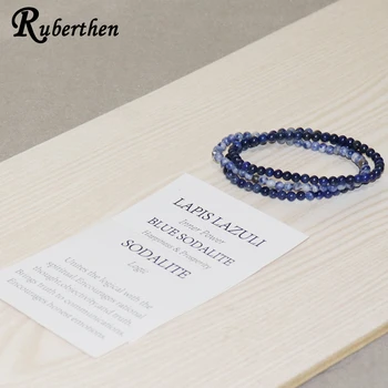 Ruberthen Naturale Sodalit Bratari Trendy Lapis Lazuli Bratara Mini Gem Piatră Brățară Picătură De Transport Maritim