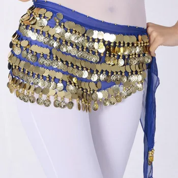 Belly Dance Costum De Dans Indian Sequin Lace Up Talie Lanț De Cinci Strat Practică De Performanță Etapă Bellywear