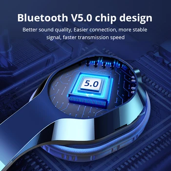 9D Stereo HiFi Căști Bluetooth V5.0 Căști Wireless Gamer căști Impermeabil Sweatproof Anulare a Zgomotului Căști Cu Microfon