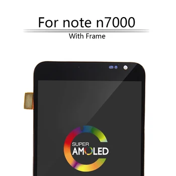 Super AMOLED Pentru SAMSUNG Galaxy Note N7000 Display LCD Touch Screen cu Cadru Digitizer Pentru SAMSUNG Note i9220 LCD Note 1 N7000