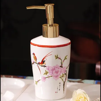 Sapun lichid Dozatoare Ceramice Emulsie Sticla de Parfum Portabil de Mână Gel de Dus Sampon Recipient Accesorii Baie 400ML