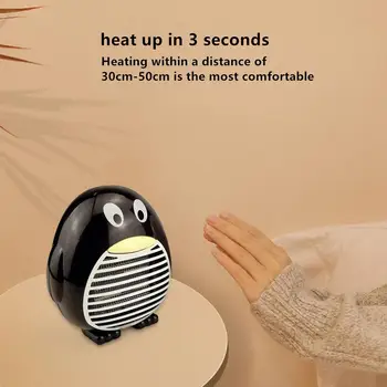 Pinguin Electric Mini Incalzitor de Perete-priza de Încălzire de uz Casnic de Perete la Îndemână Ventilator Aer Cald Pentru Biroul de acasă Soba de Încălzire Încălzitor de Mașină