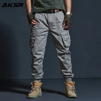 AKSR Bărbați Hip Hop Streetwear Bumbac Pantaloni Cargo de Mari Dimensiuni Flexibile Tactice Pantaloni Harem Pantaloni Militare Jogging pantaloni de Trening