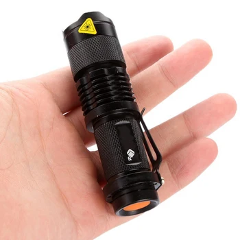 YNL Lanterna LED Q5 Reglabil Focus Zoom Aluminiu rezistent la apa de auto-apărare AA 14500 Mini Lanterna Flash de Lumină Lanterna