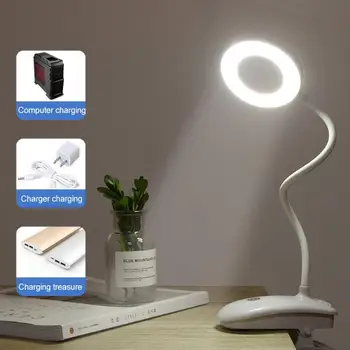 Lămpi de birou Clip Reîncărcabilă LED Ochi Lectură Inel Lampă de Masă Dormitor Copii de Învățare Elevii Touch Lampă de Masă