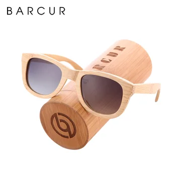 BARCUR Vintage Maro Bambus ochelari de Soare Barbati lucrate Manual Polarizat Femei ochelari de Soare din Lemn Oglinda Retro Oculos de sol masculino