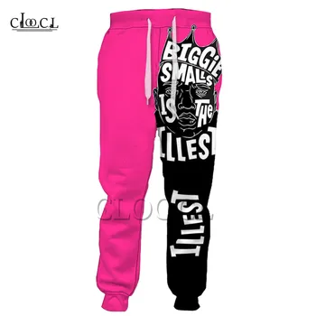 Rapper-ul Biggie Smalls Pantaloni de Imprimare 3D Rose Red Moda Cordon Pantaloni Hip Hop Streetwear Femei Barbati pantaloni de Trening Imbracaminte Casual