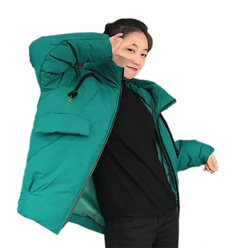Femei de Moda de Mult parka 2020 iarna Bumbac Căptușit Doamna Liber Casual Buzunarul de la Jachetă cu Glugă Groasă Haină Călduroasă Overtcoat
