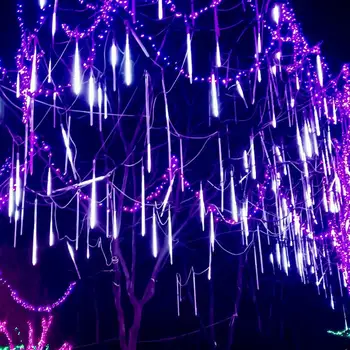 HUIRAN în aer liber, ploaia de Meteoriți de Ploaie Fairy Șir de LED-uri de Lumină de Crăciun Garland Lumina Impermeabil de Vacanță Cameră de Iluminat Decorative