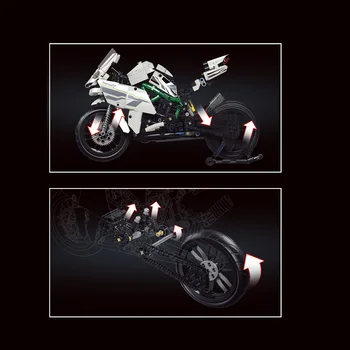 800Pcs Motocicleta Off-Road Cărămizi Mici Particule DIY Blocuri Kit de Jucărie Pentru copii Copii Jucarii Educative Cadou de Ziua de nastere