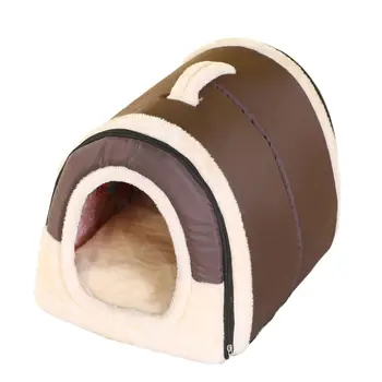 Pliabil Portabil Cățeluș Câine Pisică Casă Canisa Cuibul Moale Pat Cu Saltea Pentru Mediu Mic Animal De Companie Călătorie Confortabilă Cort
