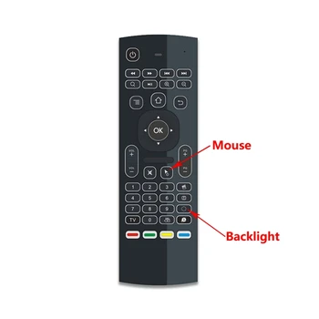 MX3 cu iluminare din spate Air Mouse-ul Inteligent de la Distanță de Control 2.4 G RF Wireless Keyboard pentru TV Box Android X96 Mini KM9 A95X H96 MAX