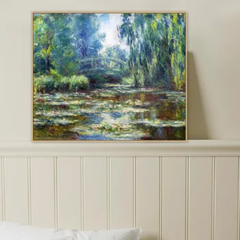 Nuferi în Monete de Gradina Claude Monet Celebrul Artist Impresionist Original Pictura Panza de Imprimare Acasă și Arta de Perete