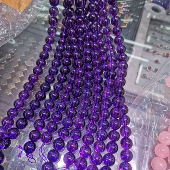1strand Naturale de Ametist, Margele Violet de cuart cristal Margele Vrac Pentru DIY Brățară Bijuterii