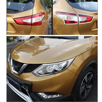 Pentru Nissan Qashqai J11 2016 Chrome Fata-Spate, Faruri Coada De Lumină De Lampă Capac Ornamental Rama Bezel Ornat