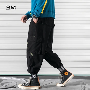 Hip Hop Mens de Moda Pantaloni Harem 2019 Stil coreean Haine Largi Streetwear Pantaloni Largi 5XL Iarna Plus Catifea Joggeri