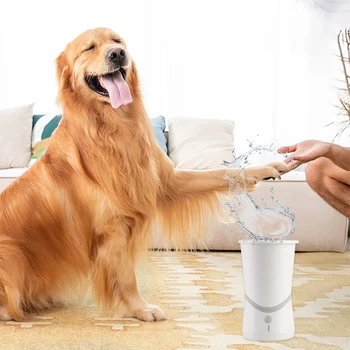 Labă de câine Curat Ceașcă de Companie Picior Șaibă USB de Încărcare Automată Labă de Câine Curat Silicon Moale animale de Companie Picior de Spălat Cana Pentru Câini Pisici