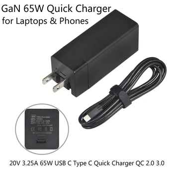 20V 3.25 UN 65W USB de Tip C C PD Gan Laptop Telefon Adaptor Încărcător de Încărcare Rapidă QC QC 2.0 3.0 AFC FCP SCP MTK PE+2.0
