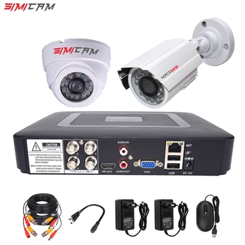 1080P Camera CCTV Sistem 4CH DVR 2 BUC Camere de 2MP Supraveghere Video 4 CANALE 5 in 1 DVR cu Infrarosu AHD TVcamera sistem de securitate kit