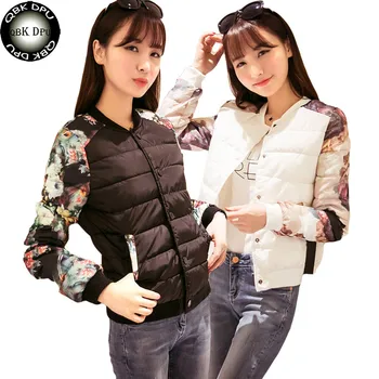 Moda tipărite Jacheta Vatuita de bază Căptușit Bumbac jacheta de baseball uza 2019 streetwear bomber geaca pentru femei chaqueta mujer