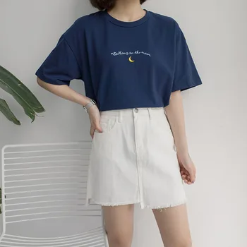 Coreea Style Femei T-shirt Harajuku Femele Cinci Sfert Maneca tricouri Femei Respirabil Topuri Chic Femei Frumoase Fete Dulci