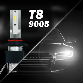 T8 LED Faruri Becuri H4 H1 H7 H11 9005 9006 CSP-6000K 80W 9600LM IP68 rezistent la apa H7 Led-uri Canbus-Bec Auto Faruri Piese