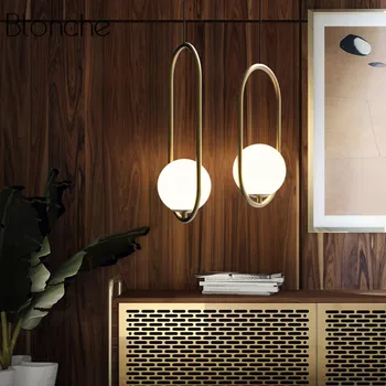 Nordic Italia Designer Pandantiv Lumina Loft Simpel Inel De Agățat Lampă Creative Studio Living Room Cafe Condus Minge De Sticlă Corpuri De Iluminat