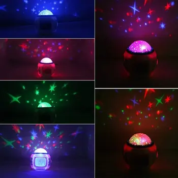 Multifunktions CONDUS Înstelat Buntes Nachtlicht Culoare-Schimbat Digital cu LED-uri Projektor Wecker Ceasuri de Alarmă