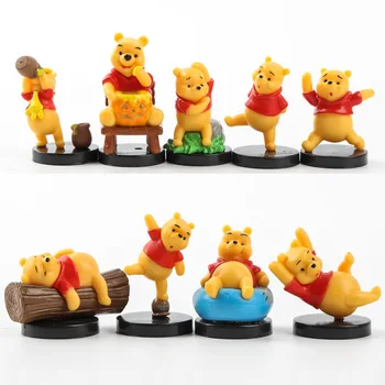 9PCS Cifre Disney Winnie The Pooh Figura 8 cm PVC Cifrele de Acțiune Postura Anime Tort de Decorare Jucării pentru Copii Cadouri 2Y09