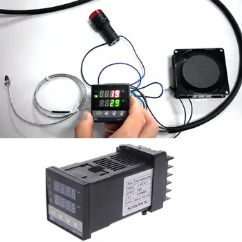 PID Digital Controler de Temperatura REX-C100 de la 0 La 400°C Tip K de Intrare Ieșire SSR