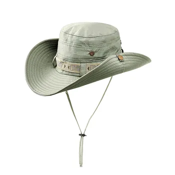1 buc de Vară în aer liber, Pescuit Găleată Pălărie Bărbați Alpinism, Vânătoare Impermeabil, Protectie UV Pescar Capac