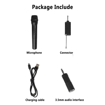 UHF Microfon Professionnel Wireless bluetooth Microfon Dinamic Karaoke DJ Difuzor Amplificator Audio Portabil Mic KTV Player