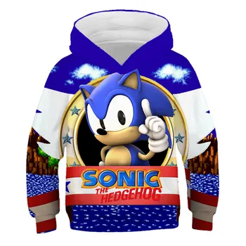 2020 Sonic Ariciul Băieți Fete Hanorac Haine Îmbrăcăminte Hanorace copii, Băiat, Fată Bluze T-shirt Hoodied Bumbac Tricou