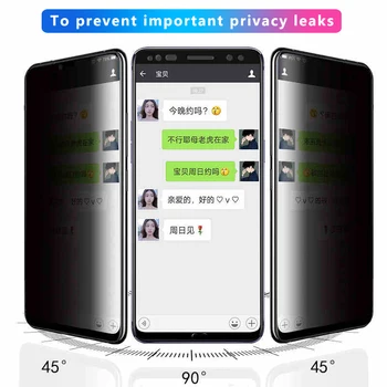 IIRROONN Anti-Peeping din Sticla Temperata Pentru Samsung Galaxy S 8 9 plus Ecran Protector Pentru Galaxy note 8 9 Film de Protecție a vieții private