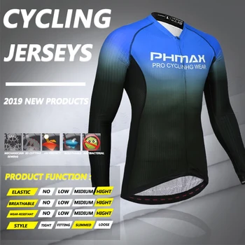 PHMAX 2020 Pro Ciclism de Îmbrăcăminte pentru Bărbați Ciclism Set Haine Biciclete Respirabil, Anti-UV Biciclete Purta Maneca lunga Ciclism Jersey Set