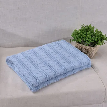 Bumbac Solid Cald Tricotate Pătură pentru Copii de Dormit lenjerie de Pat Pled pentru Canapea Acasă Carouri de Picnic, Mașină de Pături