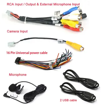20 de Pini de Ieșire RCA Sârmă Aux-in Cablu Adaptor Cam Intrare de Microfon Cu LEXXSON / Ritm / EZNOETRONICS / Panlelo Stereo Auto