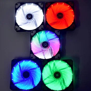 Olskrd PC Cooler 120mm LED Fan Cooler de 120 mm Fan Strălucire Rece Rosu Verde Albastru Alb 4pin Răcire Cooler Ventilator Pentru CPU Coolere Radiato