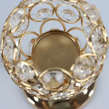 Mozaic Cristal Cadou de Nuntă Sfeșnic Lumânare Ceai Lumina Suportul pentru Evenimente de Nunta Petrecere Acasă Decor Argint Aur