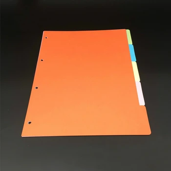 5pcs/set A4 Color Index Pagina volante Carte Separator de Hârtie Manual de Clasificare Pagina 4 Gaura Notepad Indicele de Hârtie
